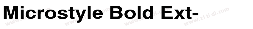 Microstyle Bold Ext字体转换